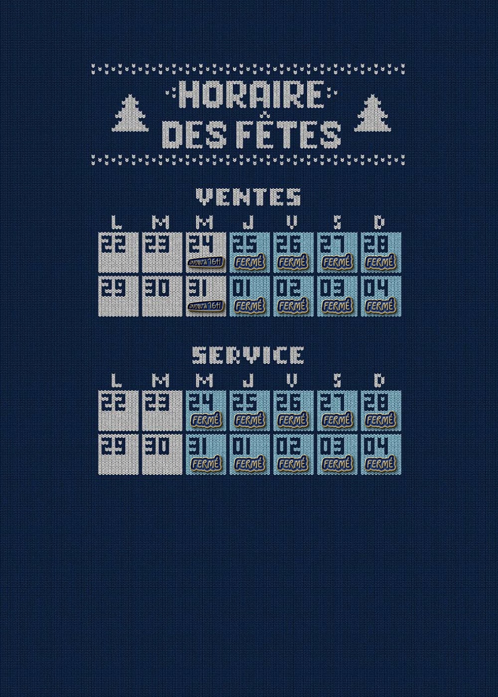 Horaire des Fêtes - Hyundai